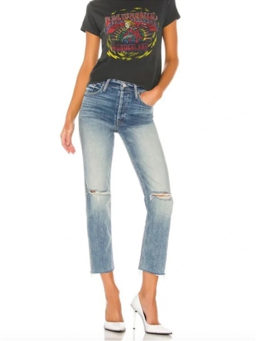 MOTHER | The Tomcat Ankle Fray Jeans The Last Supper Destroyed 25